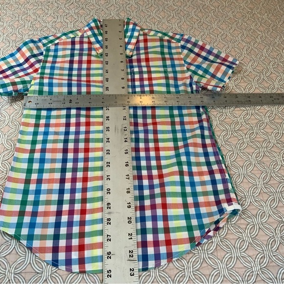 Crewcuts Multicolor Gingham Plaid Button Down Shirt Size 6/7 - Picture 3 of 6